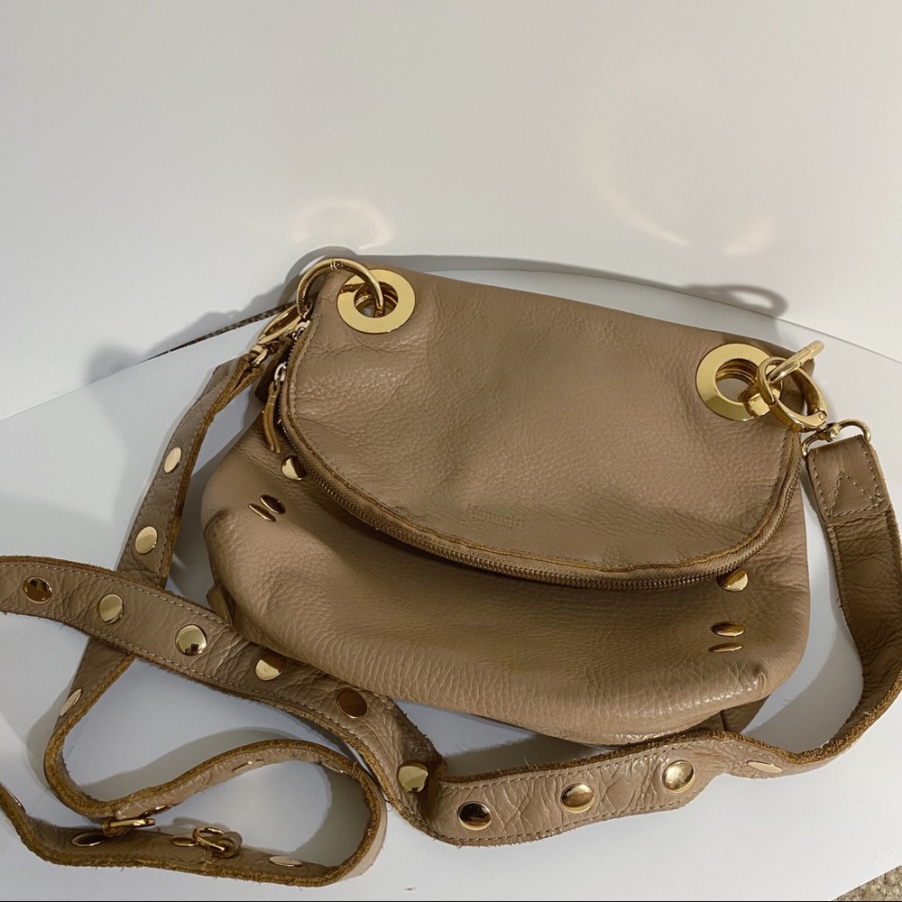 Hammitt Tan Leather Crossbody bag w/ Gold Details